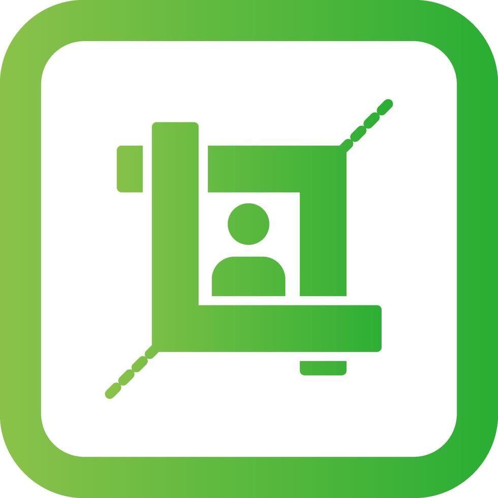 Crop Tool Creative Icon Design vector