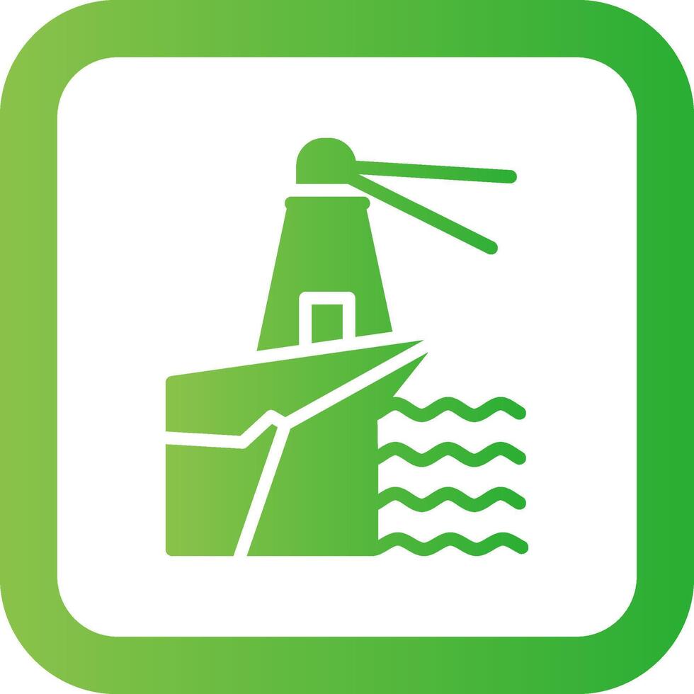 Lighthouse Landscape Creative Icon Design vector