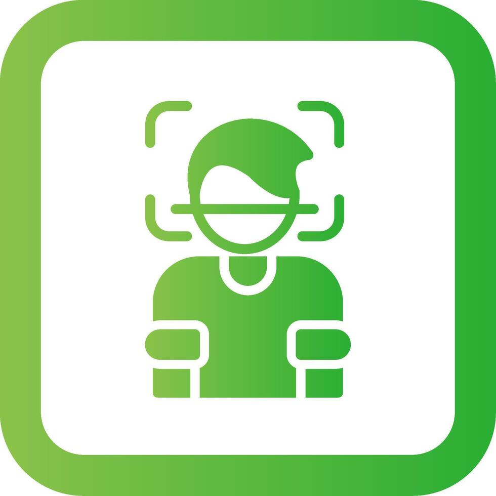Face Scanner Creative Icon Design vector
