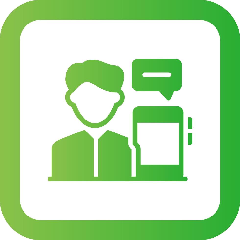 Digital Native Male Creative Icon Design vector
