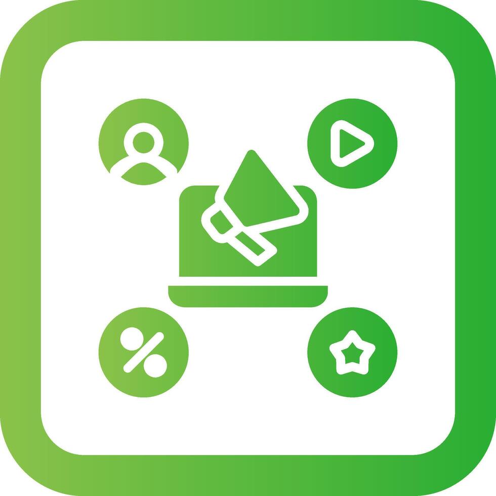 Advertising Creative Icon Design vector