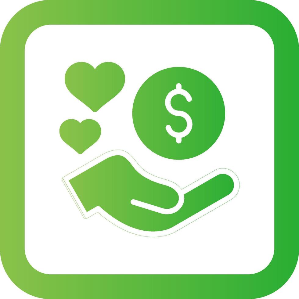 Donation Based Crowdfunding Creative Icon Design vector