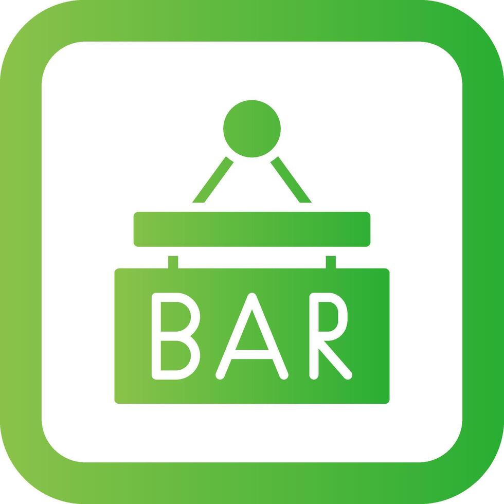 Bar Sign Board Creative Icon Design vector