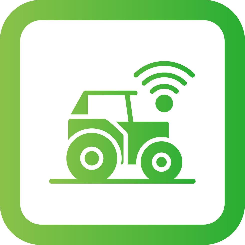 Smart Tractor Creative Icon Design vector