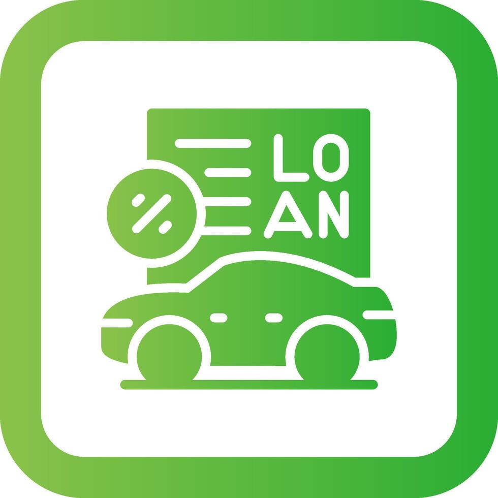 Car Loan Creative Icon Design vector