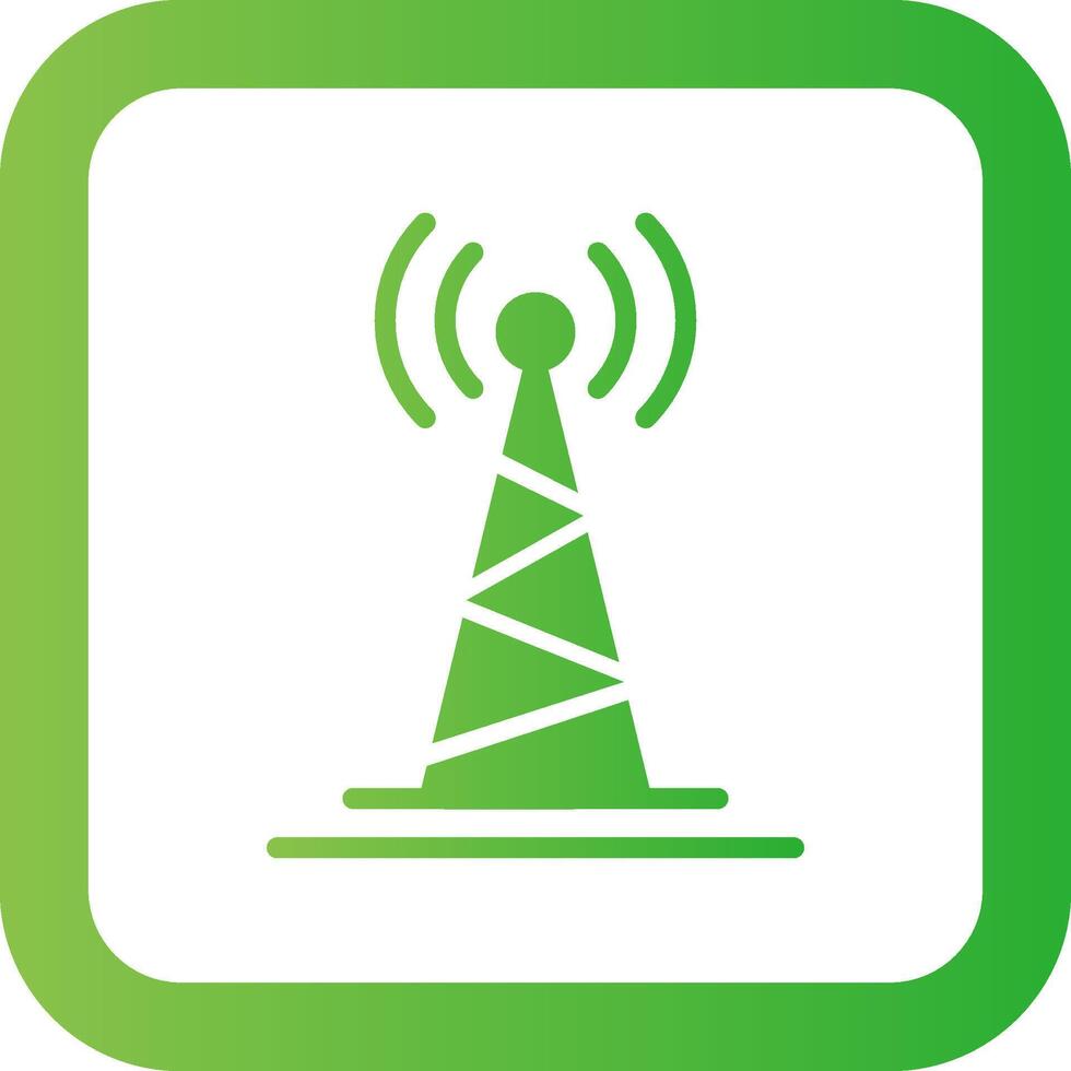 Radio Tower Creative Icon Design vector