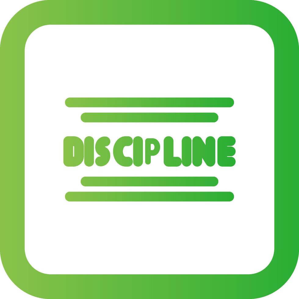 Discipline Creative Icon Design vector