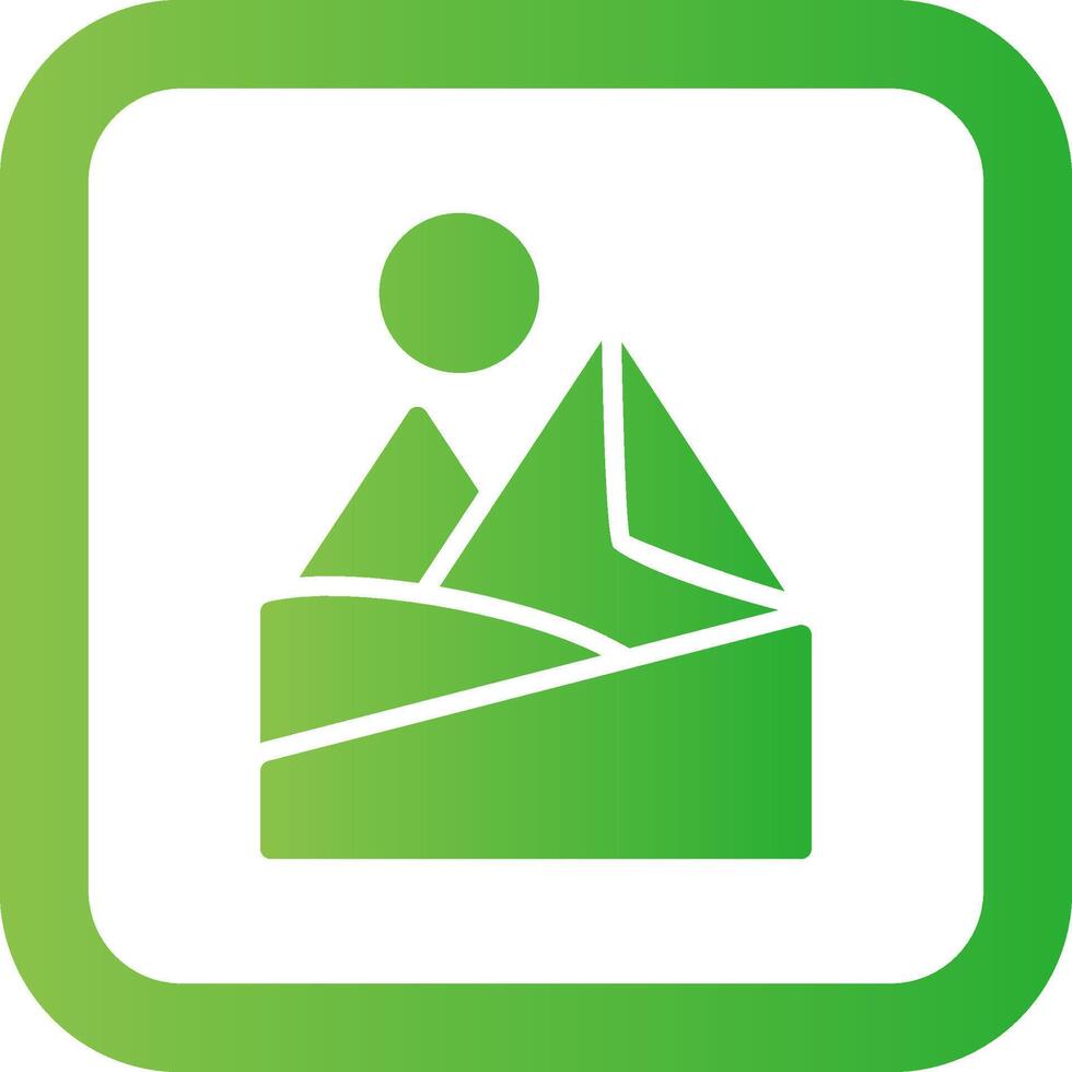Desert Day Landscape Creative Icon Design vector