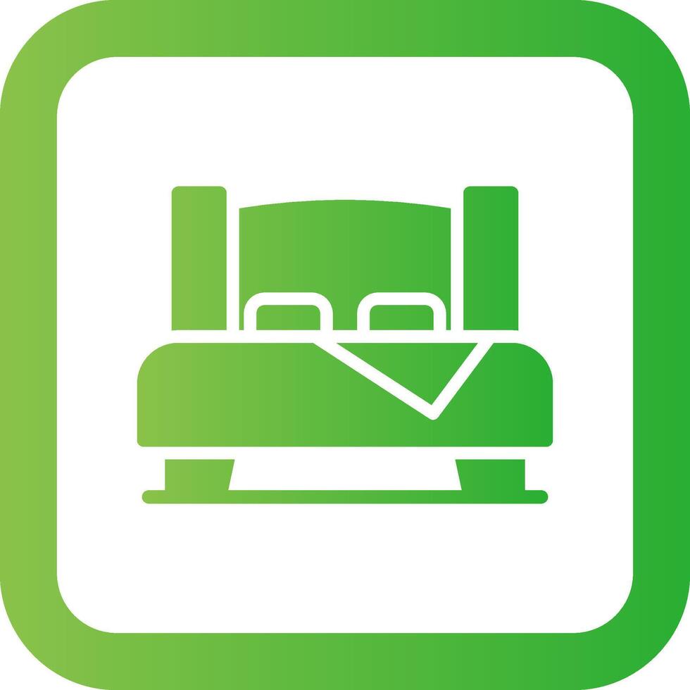 Double Bed Creative Icon Design vector