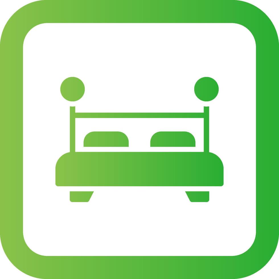 Double Bed Creative Icon Design vector