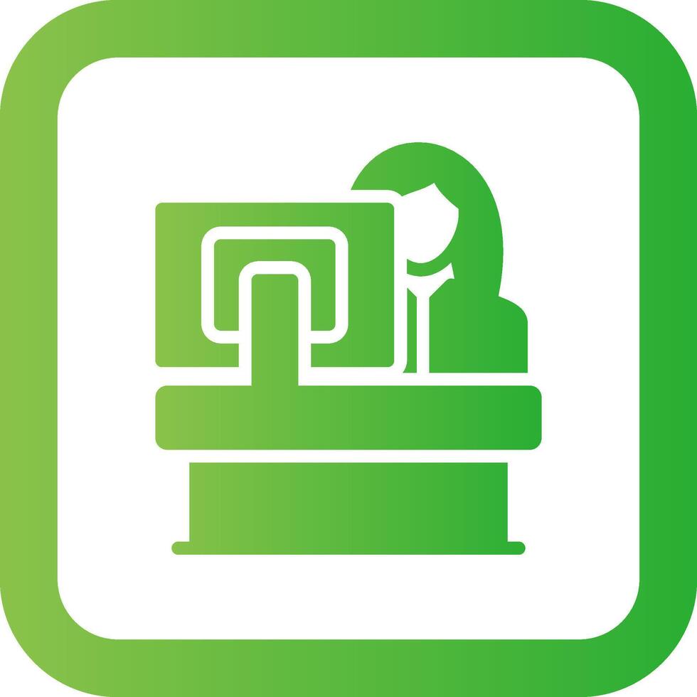 Receptionist Creative Icon Design vector