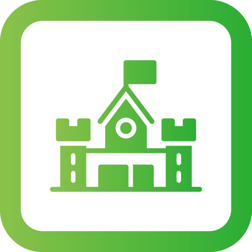 Castle Landscape Creative Icon Design vector