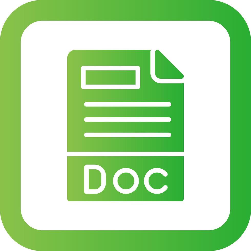 Doc File Format Creative Icon Design vector