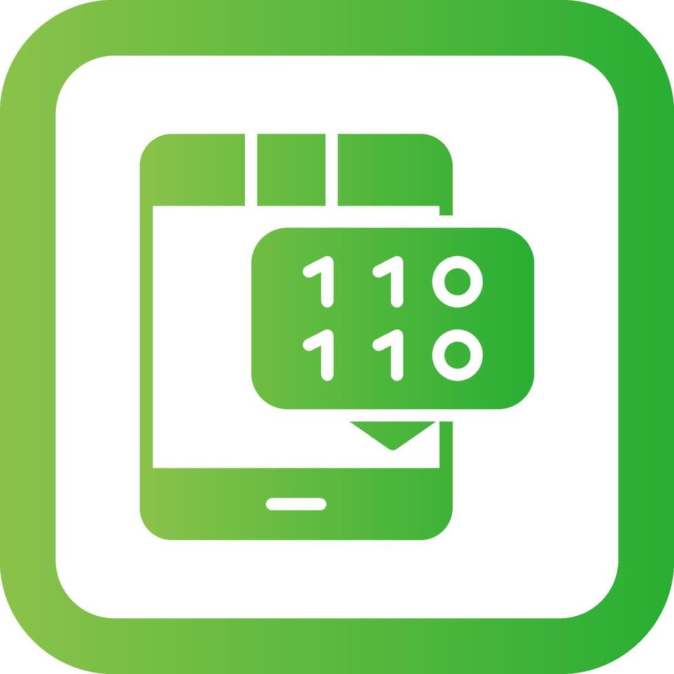 Binary Messages Creative Icon Design vector