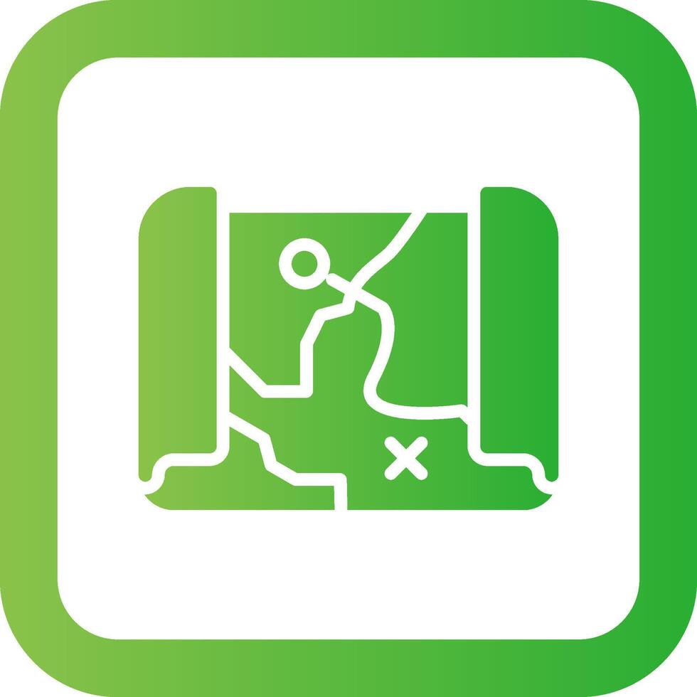 Treasure Map Creative Icon Design vector