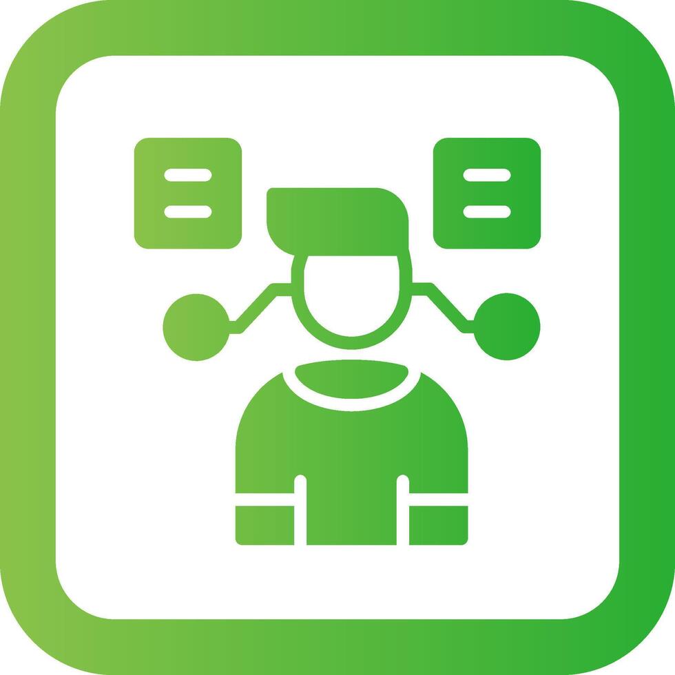 User Predictions Creative Icon Design vector