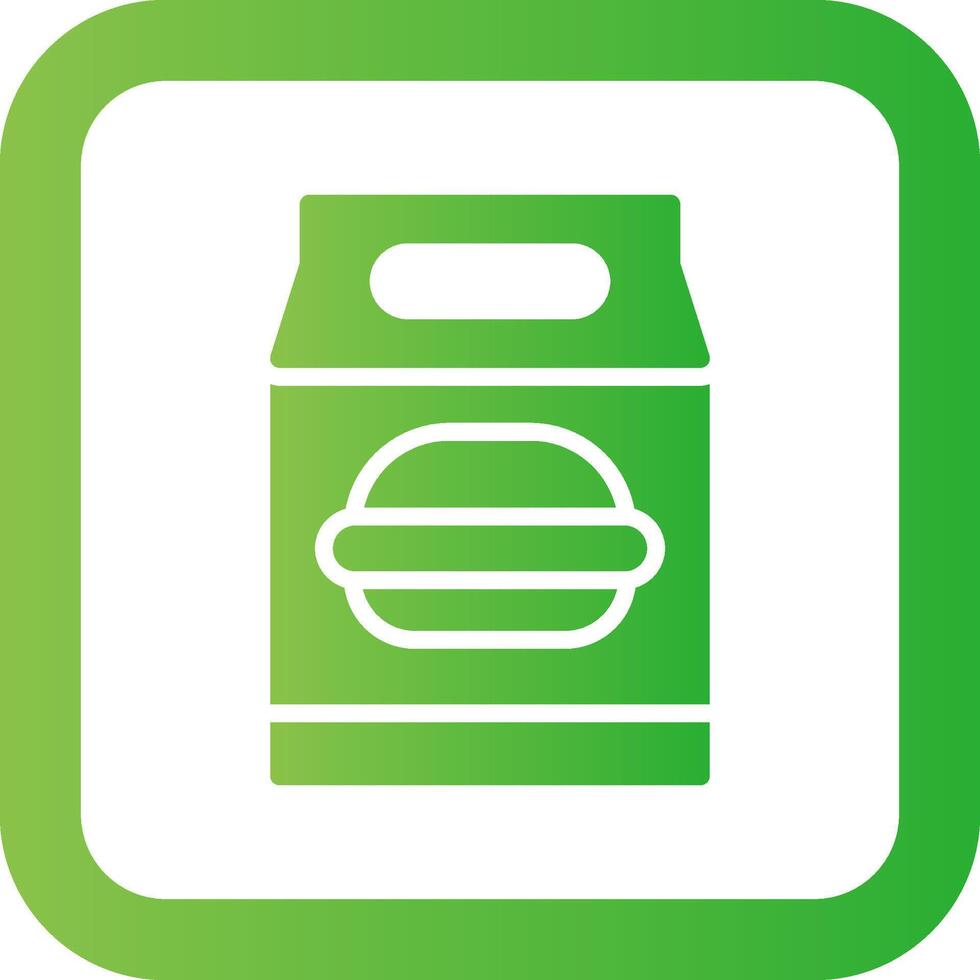 Lunch Bag Creative Icon Design vector