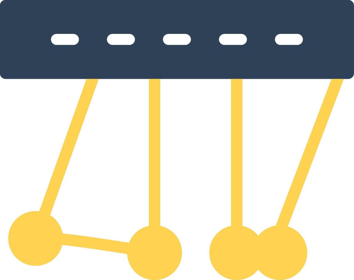 Newton Cradle Creative Icon Design vector