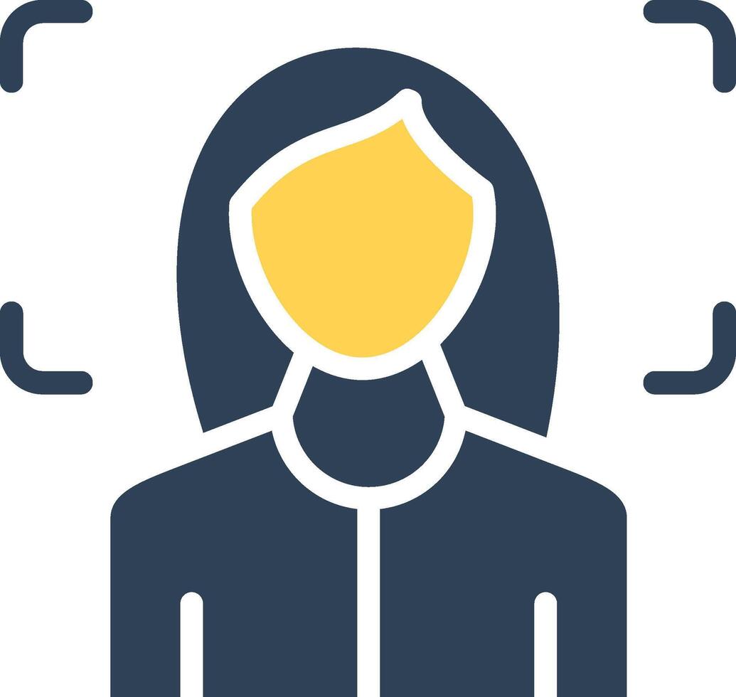 Facial Recognition Creative Icon Design vector