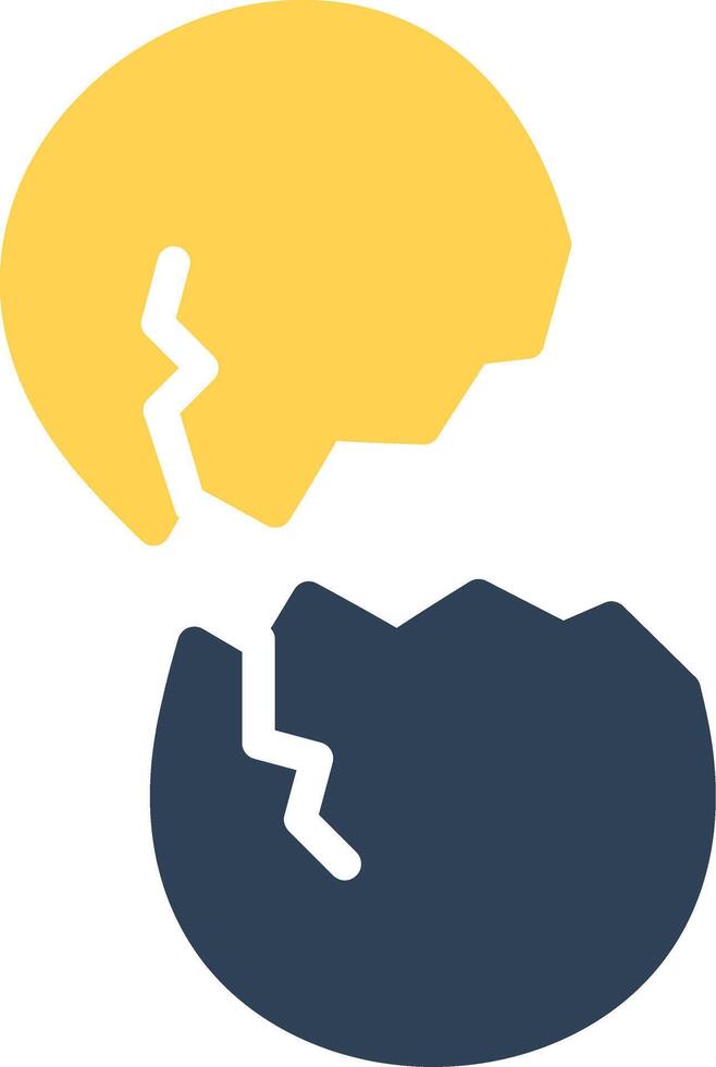 Broken Eggs Creative Icon Design vector