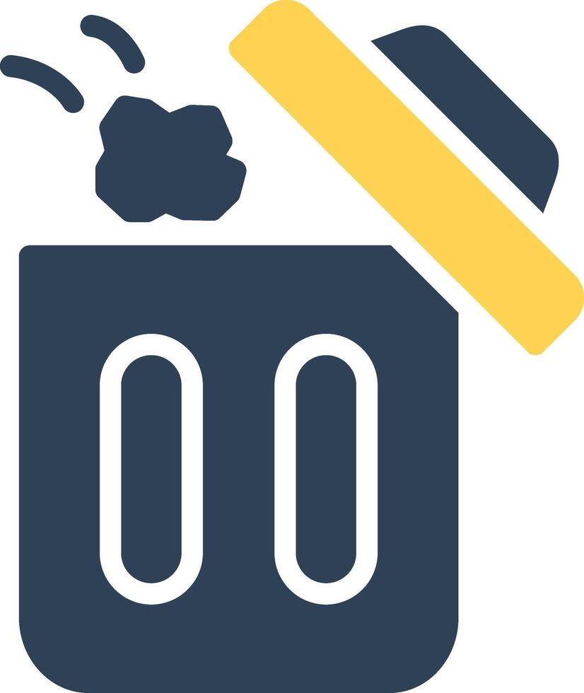 Throwing Trash Creative Icon Design vector