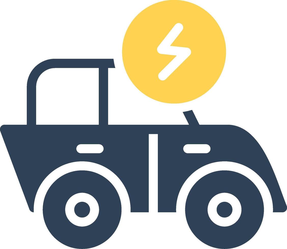 Electric Car Creative Icon Design vector