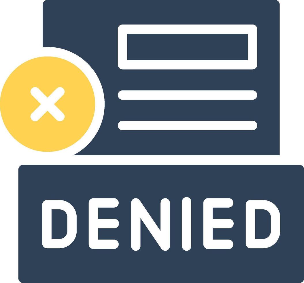 Denied Creative Icon Design vector