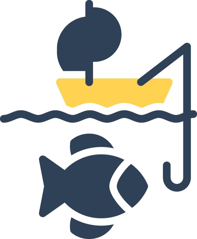 kayac pescar creativo icono diseño vector