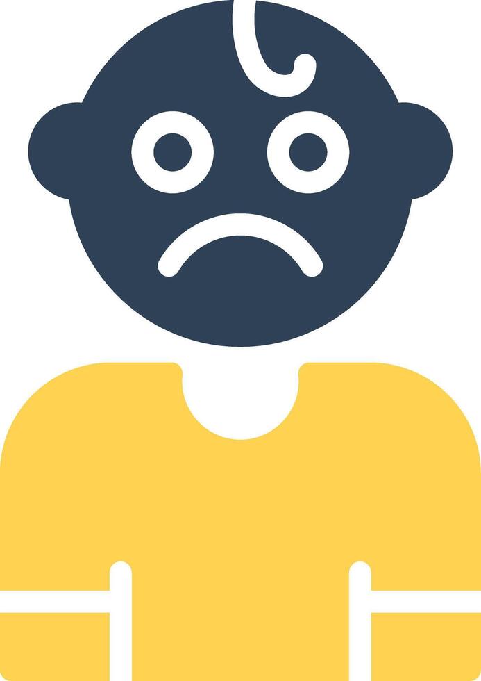 Sad Baby Creative Icon Design vector