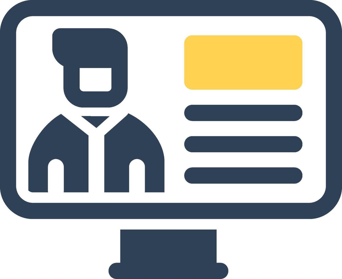 Online Lecture Creative Icon Design vector