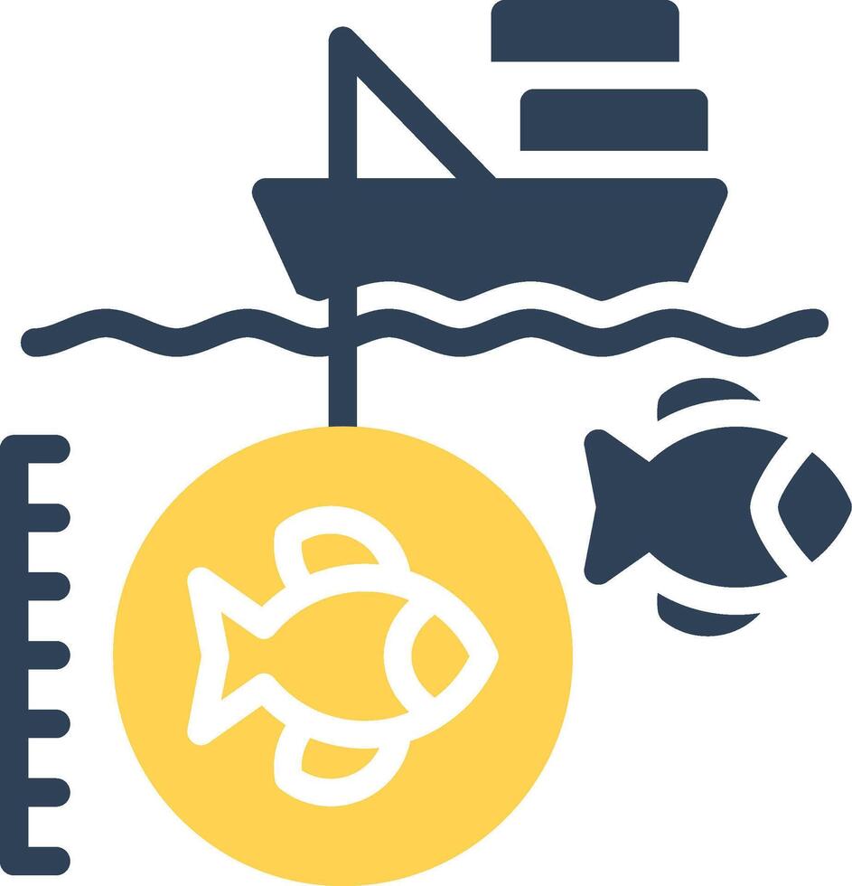 Deep Sea Fishing Creative Icon Design vector