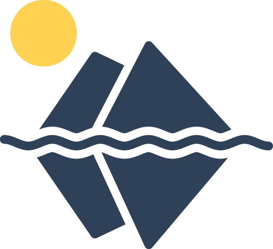 Iceberg Landscape Creative Icon Design vector