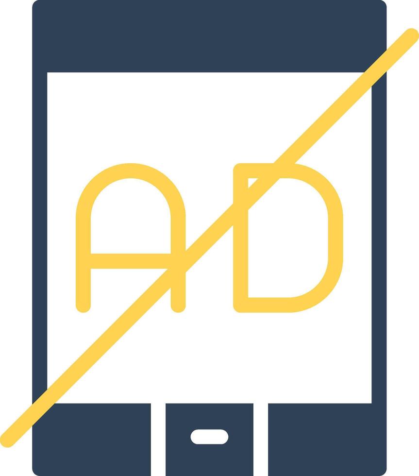 No Ad Creative Icon Design vector