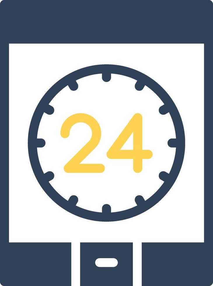 24 Hour Service Creative Icon Design vector