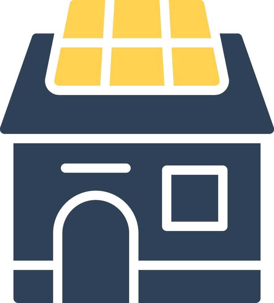 Solar House Creative Icon Design vector