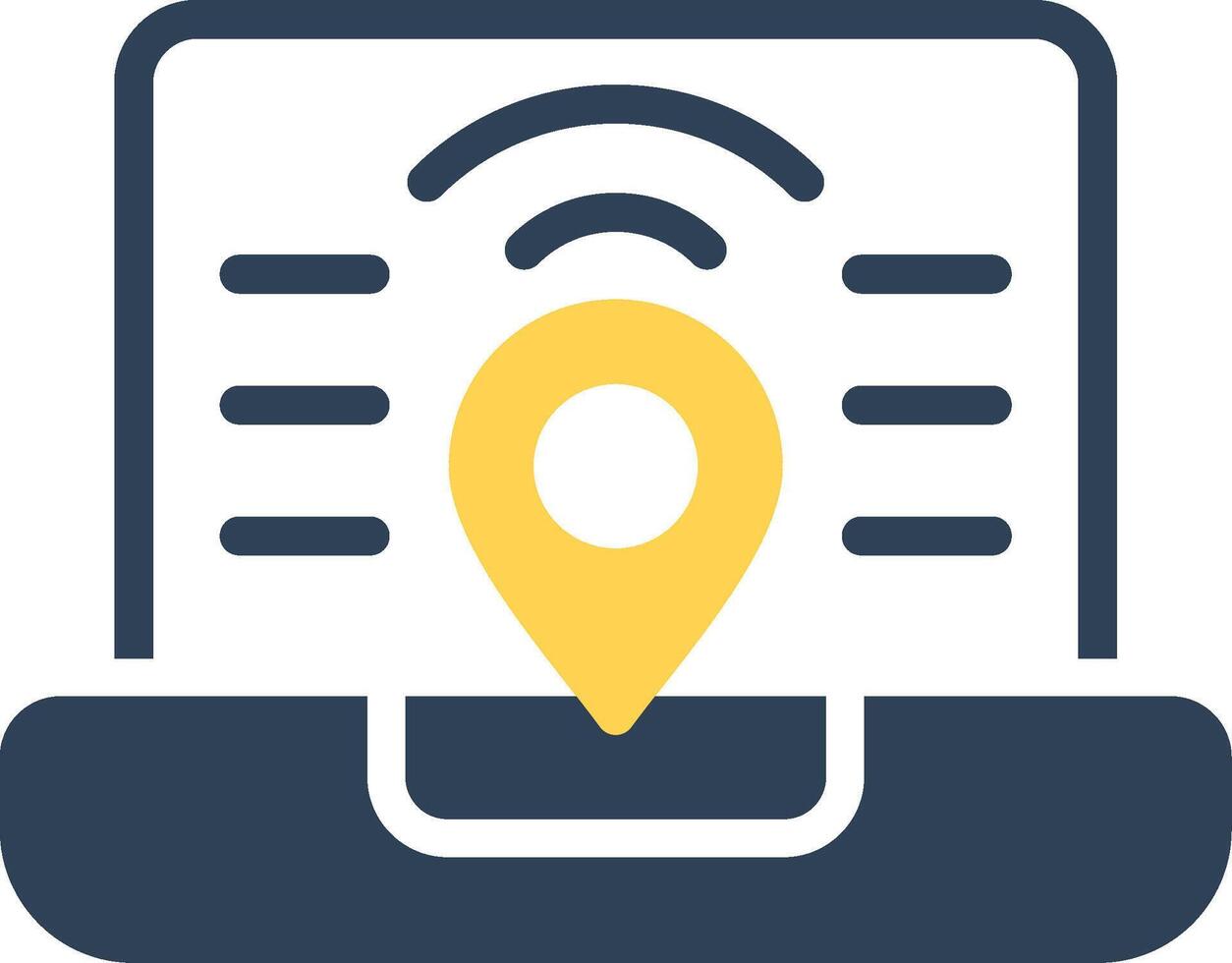 Digital Nomad Hub Creative Icon Design vector
