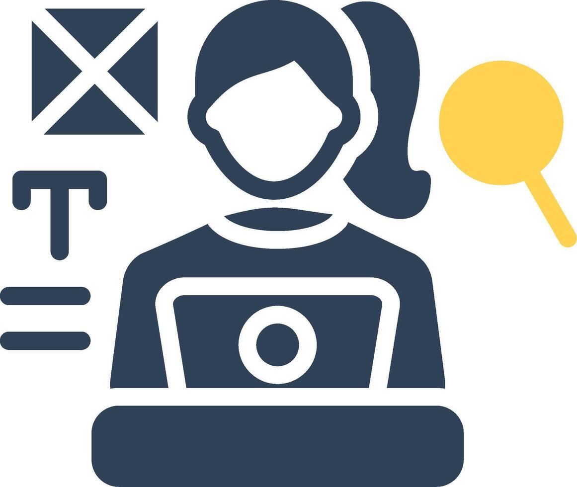 Blogger Creative Icon Design vector