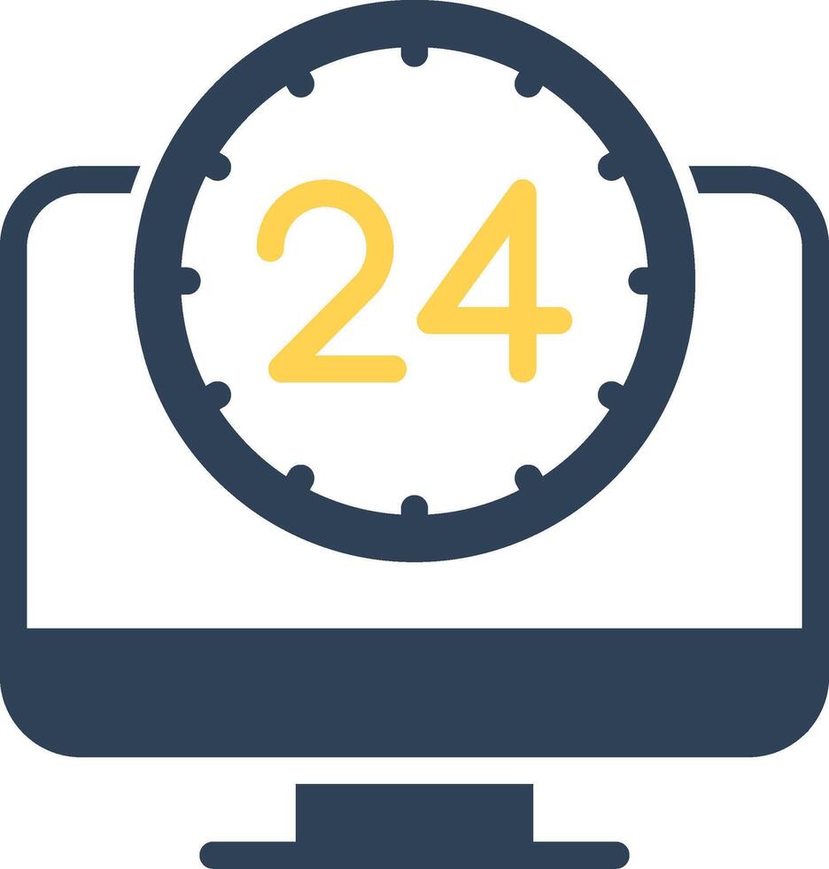 24 7 Monitoring Creative Icon Design vector