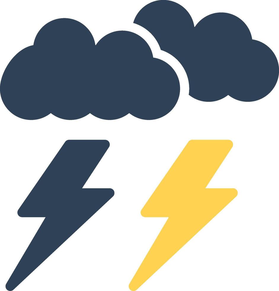 Lightning Creative Icon Design vector