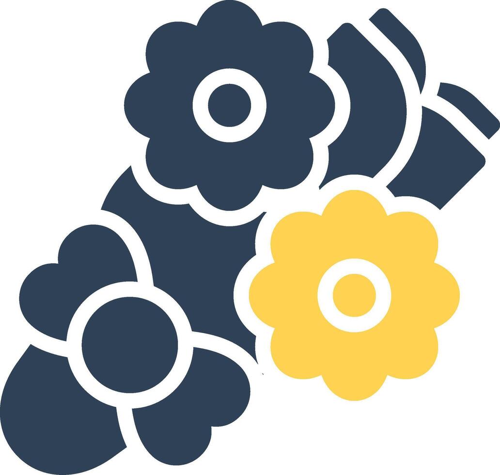 Flower Bouquet Creative Icon Design vector