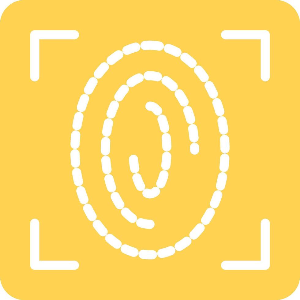Fingerprint Scan Creative Icon Design vector
