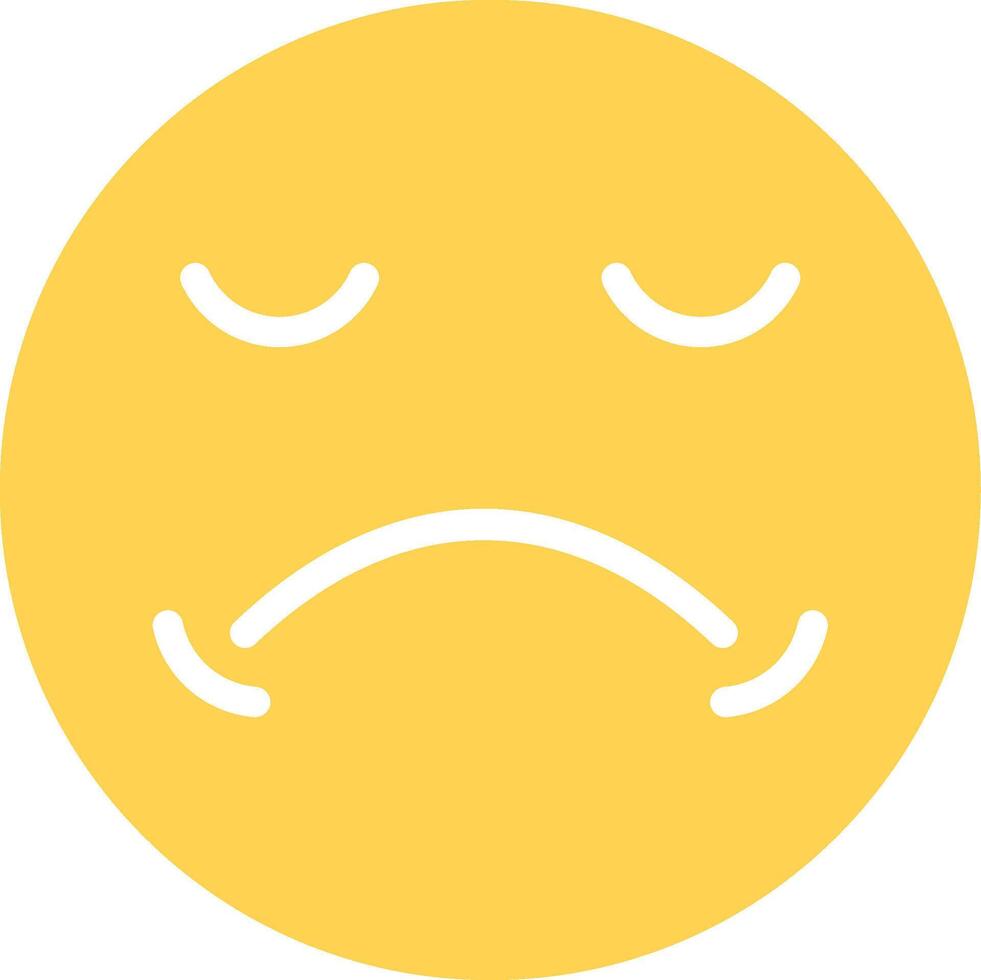 Sad Creative Icon Design vector