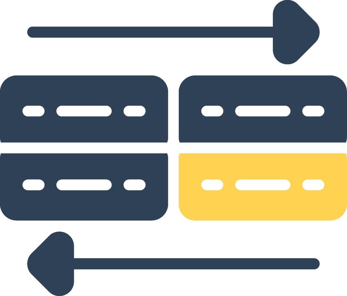 datos transferir creativo icono diseño vector