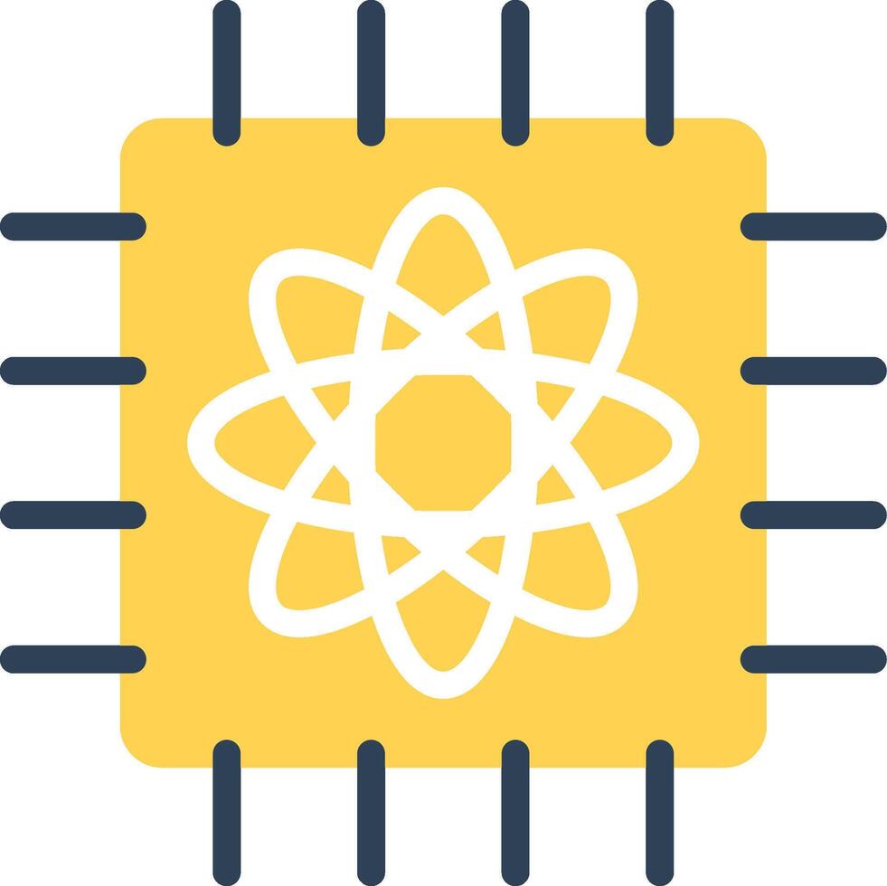 Quantum Computer Creative Icon Design vector