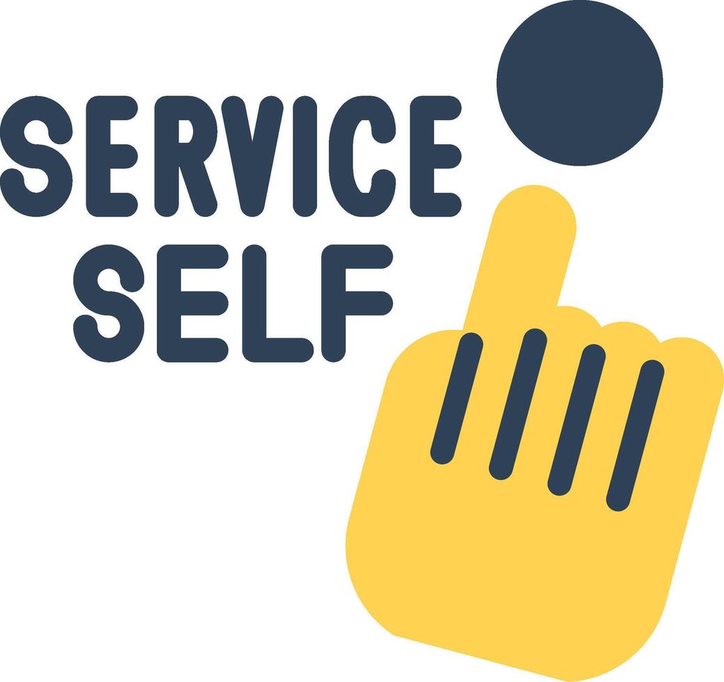 Self Service Creative Icon Design vector