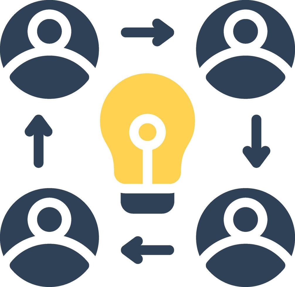 Collaboration Creative Icon Design vector