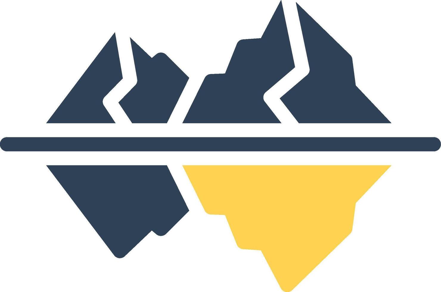 Iceberg Creative Icon Design vector