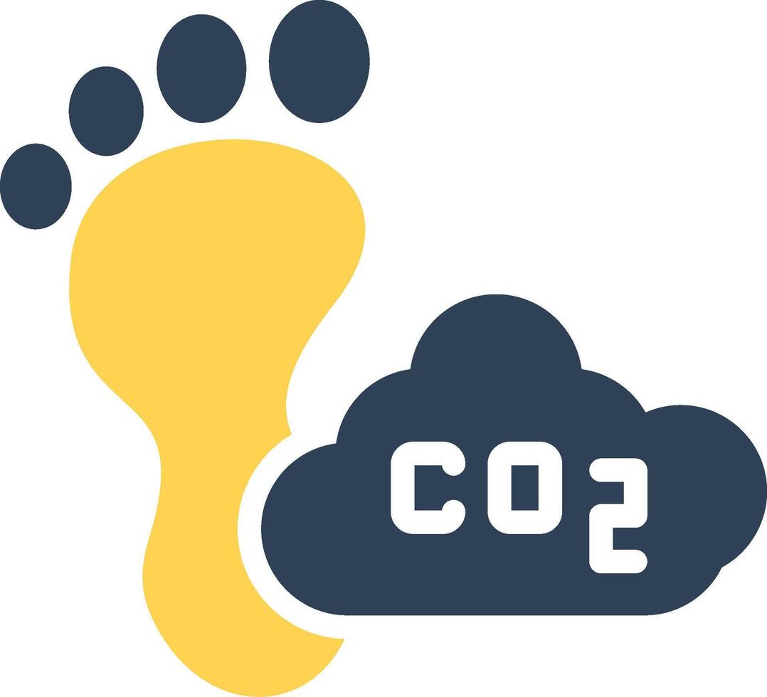 Carbon Footprint Creative Icon Design vector