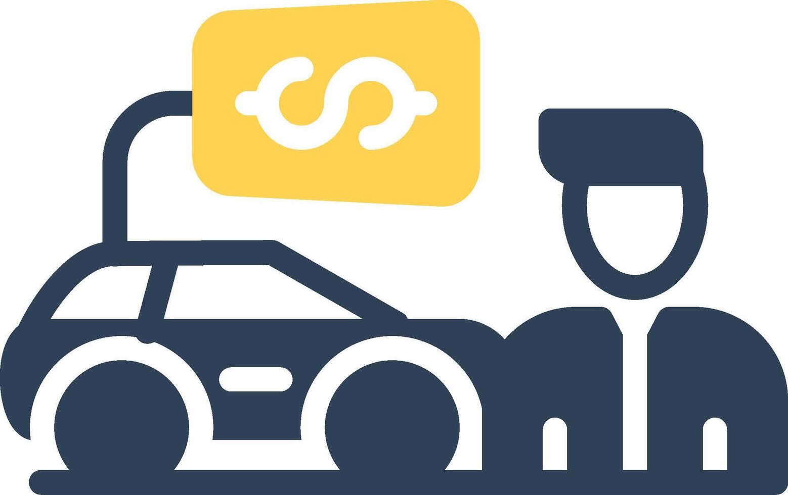 Car Salesman Creative Icon Design vector