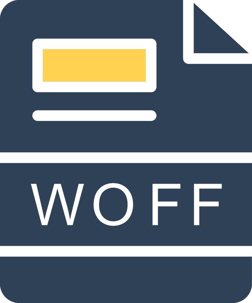 WOFF Creative Icon Design vector